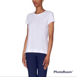 Adam Lipped Short Sleeve Crewneck T-shirt In Pima Cotton